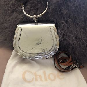 Chloe mini/small Nile Mirrored/Natural Leather